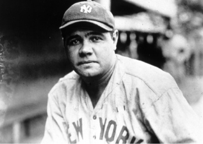 Black & White Photo of Babe Ruth