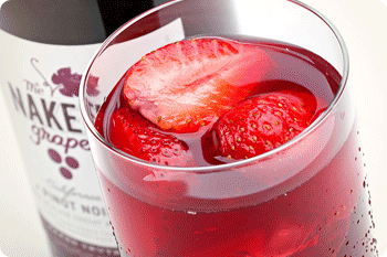 Strawberries in a Glass of Pinot Noir